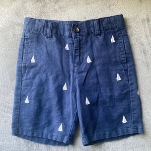 Janie and Jack Sailboat Linen Shorts
